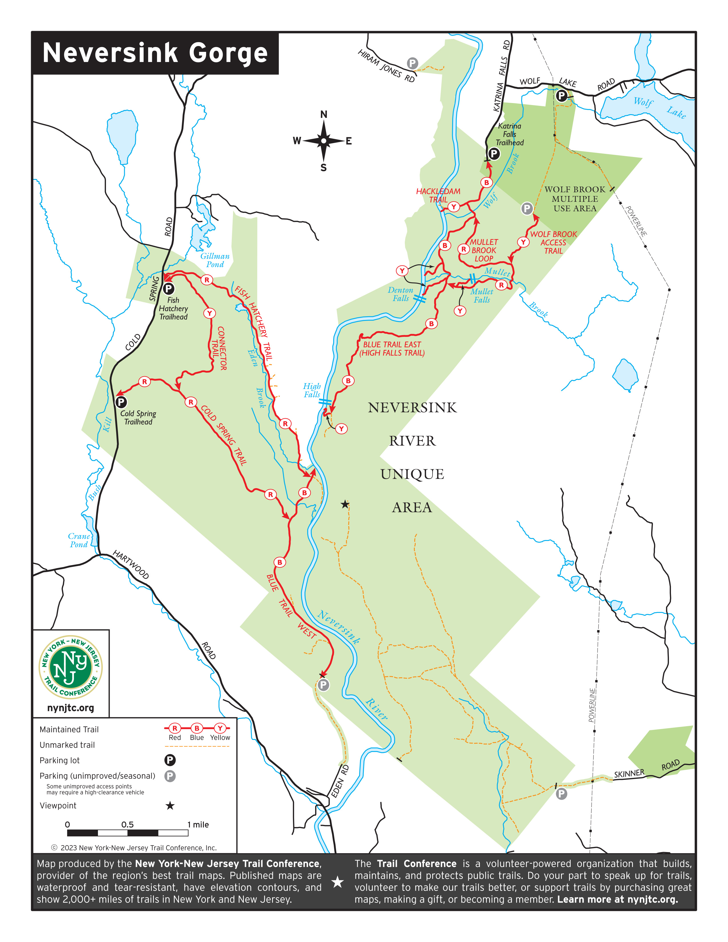 Neversink Gorge Map