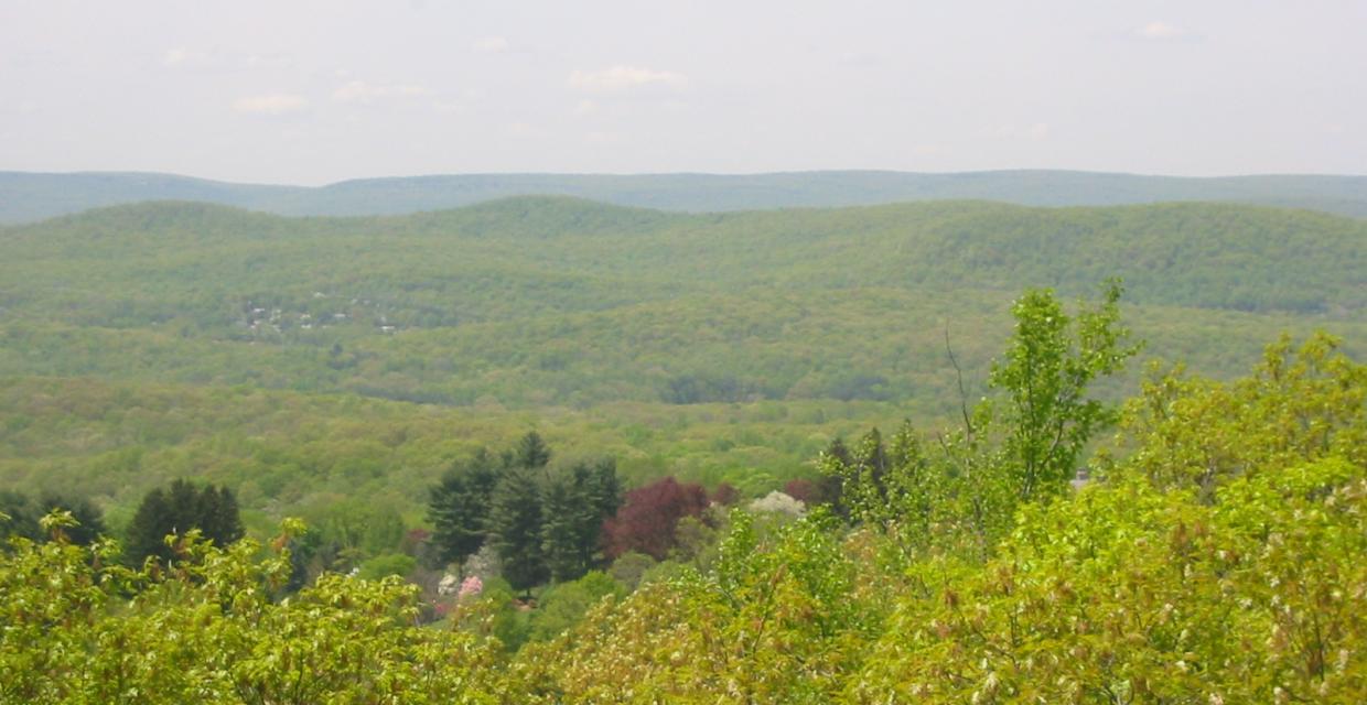 View of Skylands Manor from the Ringwood-Ramapo Trail - Shepherd Lake - Photo by Daniel Chazin