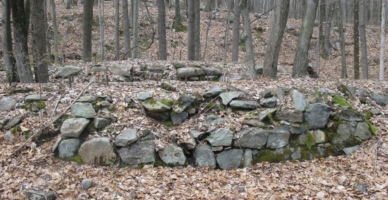 Stone foundations at the Allen Mine - Photo by Daniel Chazin