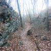 Wildcat Ridge Trail in a rock cut for the former Oreland Branch Railroad - Photo by Daniel Chazin