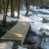 Foot bridge on the Mossy Glen Trail in Minnewaska. Photo by Daniel Chazin.