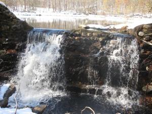 Dam at John Allen Pond. Photo by Daniel Chazin.